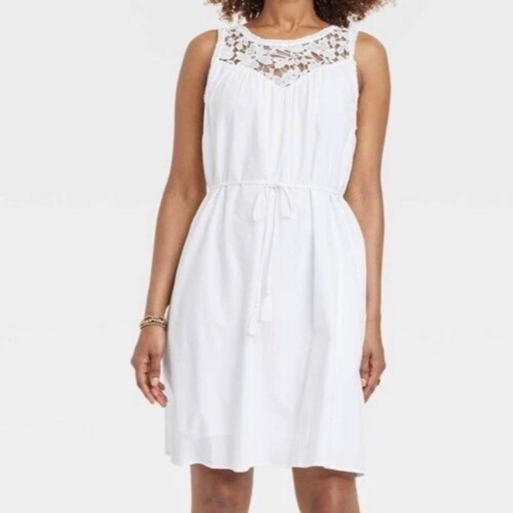 Knox Rose White Sleeveless Mini Dress